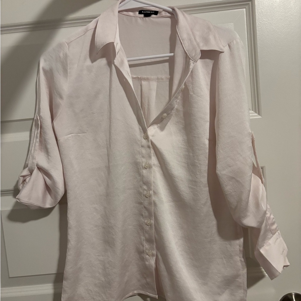Express white button down